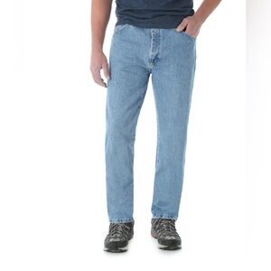 Wrangler Men's Light Blue Straight Jeans 36x36